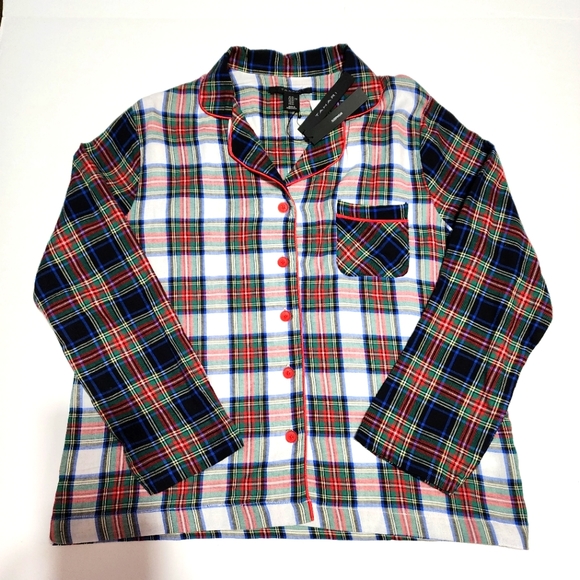 Tahari Tartan Sleepwear Chemise - Picture 1 of 9